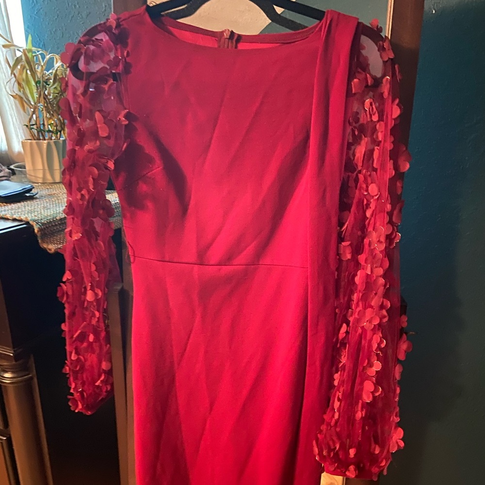 Red, Flowery Dress